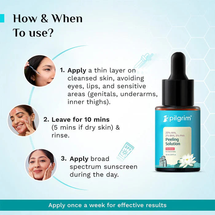 Pilgrim 25% AHA, 2% BHA, 5% PHA Peeling Solution